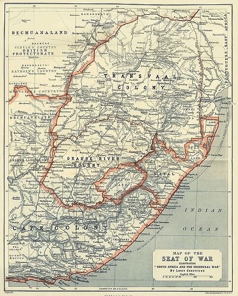 Map of the Seat of War, 1900. Creator: Unknown