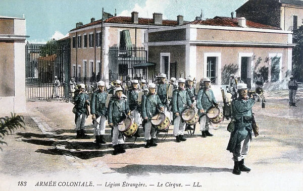Marching band, French Foreign Legion, c1910