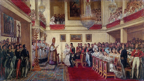 The marriage of King Leopold I with the Princess of Orleans, between 1833 and 1837. Creator: Joseph-Desire Court