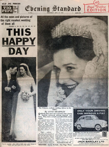 Marriage of Princess Alexandra and Angus Ogilvy, 24 April 1963