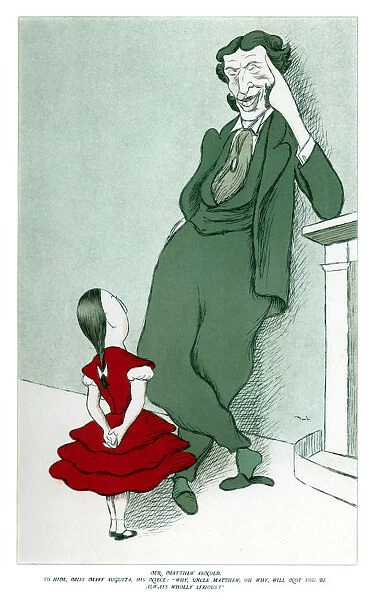 Matthew Arnold (1822-1888) and his niece, 1904. Artist: Max Beerbohm