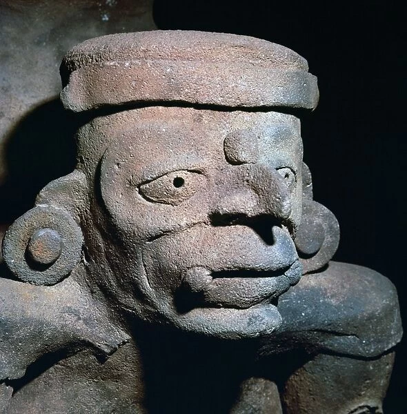 Detail of a Mayan pottery incense burner, 8th century