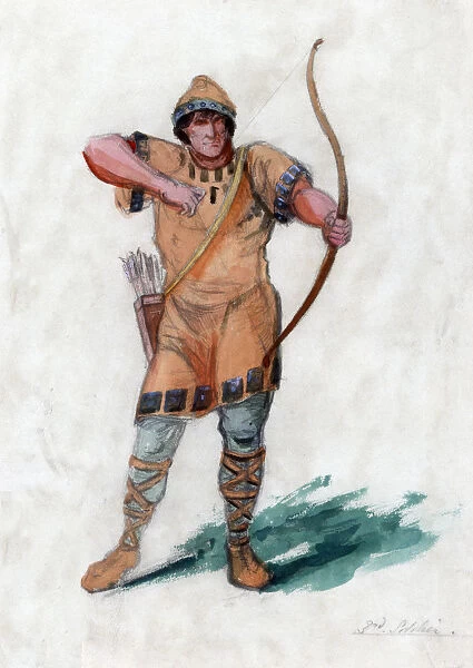 Medieval man with a bow