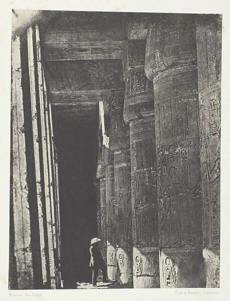 Medinet-Habou, Galerie du Palais de Ramses-Meiamoun;Thebes, 1849  /  51