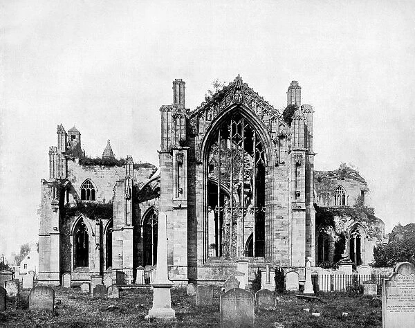 Melrose Abbey, Scotland, 1893. Artist: John L Stoddard