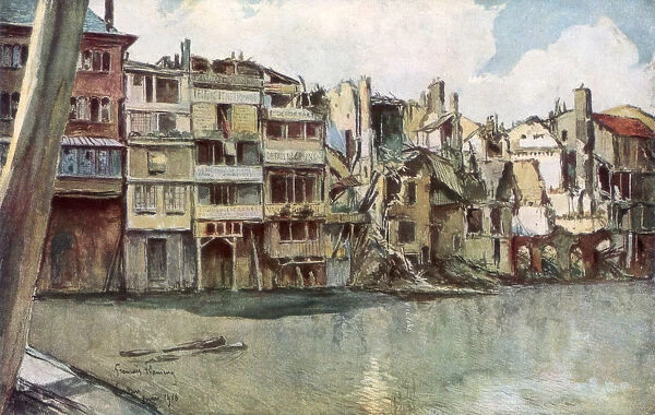 The Meuse River, Verdun, France, June 1916, (1926). Artist: Francois Flameng