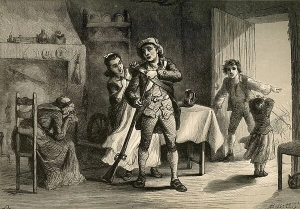 A Minute Man Preparing for War, (1877). Creator: Albert Bobbett