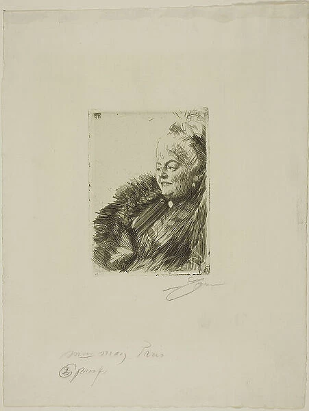 Mme Georges May II, 1891. Creator: Anders Leonard Zorn