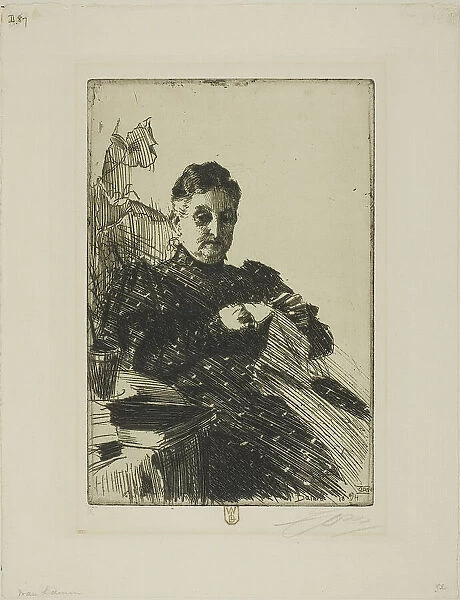 Mme Lamm II, 1894. Creator: Anders Leonard Zorn