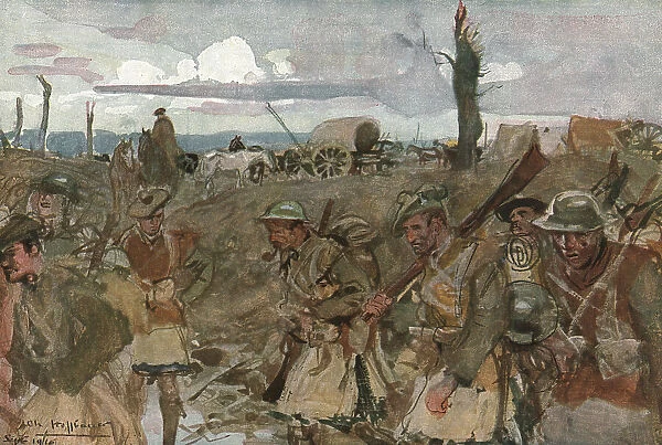 Six Mois Dans la Somme; Dans les lignes anglaises: Contalmaison (septembre 1916), 1916. Creator: Charles Hoffbauer