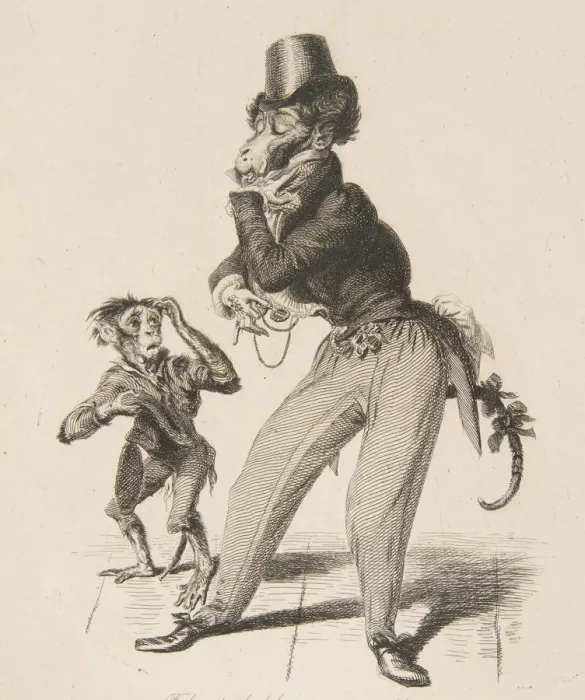 Framed Print : Monkey Dandy Print, July 1828 Framed Print : Monkey Dandy Print, July 1828