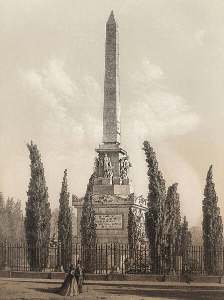 Monument to May 2, obelisk erected in memory of the uprising of 2nd May 1808 in the