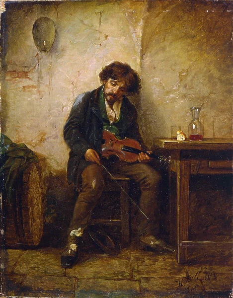 A Musician, 1876. Artist: Nikolai Petrovich Petrov
