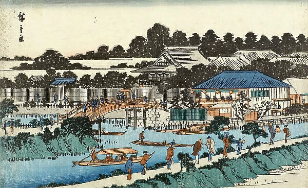 Myokendo Temple in Yanagizaki, Mid-1830s to mid-1840s. Creator: Ando Hiroshige