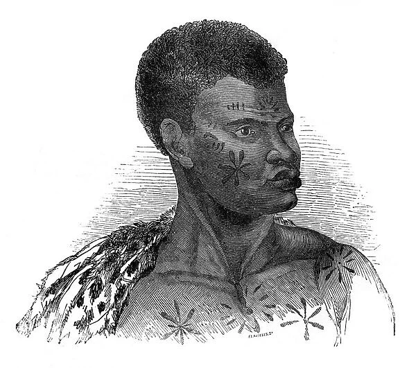 Native of Mozambique, 1848. Artist: Ebenezer Landells