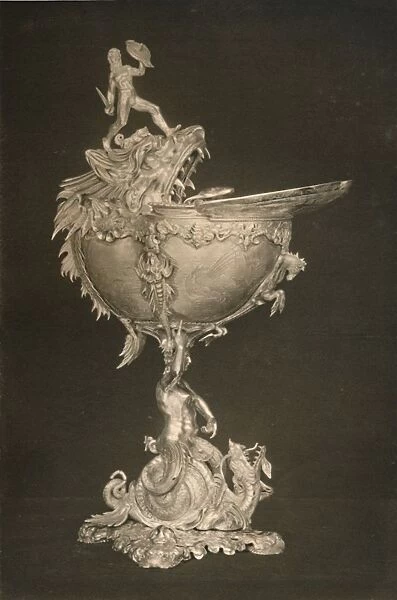 Nautilus Cup, c16th - 17th century, (1927). Artists: Edward F Strange, Unknown