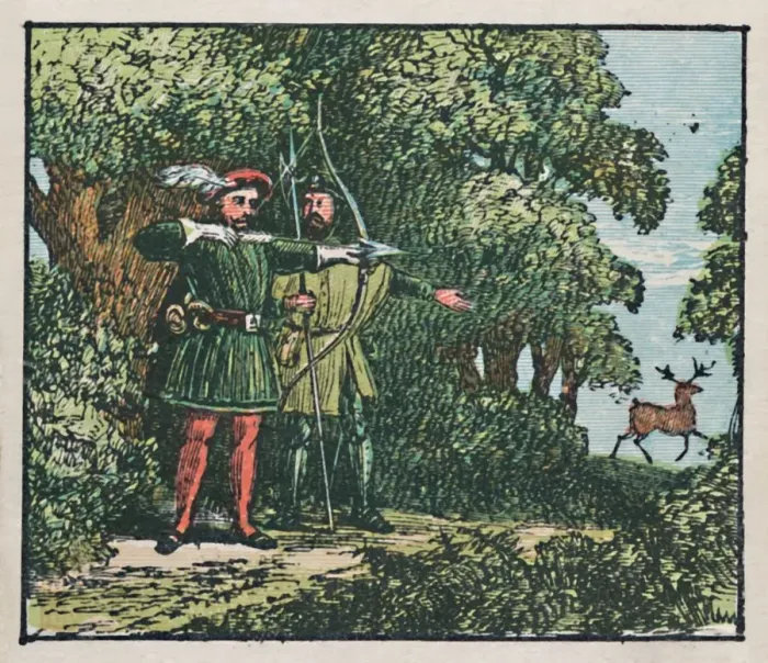 Framed Print : Nottingham Print, c1910: Robin Hood in Sherwood Forest Framed Print : Nottingham Print, c1910: Robin Hood in Sherwood Forest