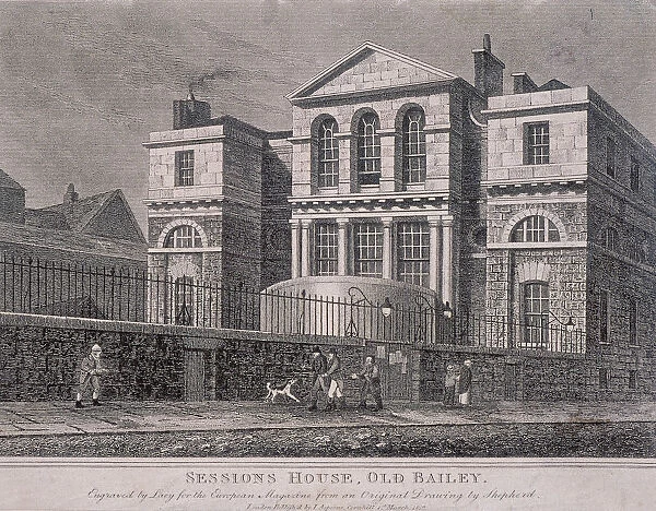Old Bailey, Sessions House, London, 1812. Artist:s Lacey