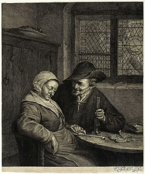 Old Man and Woman, n.d. Creator: Cornelis de Visscher