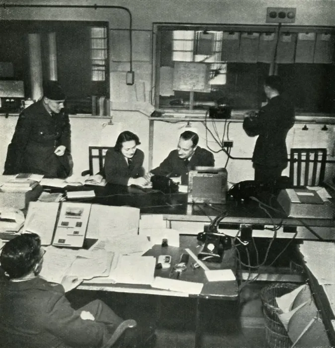 Framed Print : Operations Room Print, c1943 Framed Print : Operations Room Print, c1943