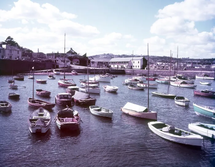 Framed Print : Print of Paignton Harbour, Devon, c1955 Framed Print : Print of Paignton Harbour, Devon, c1955