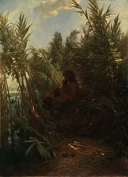 Pan in the Reed, 1856-1857. Creator: Bocklin, Arnold (1827-1901)