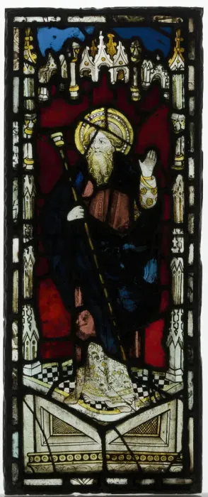 Framed Print : British Panel with St. Anthony Abbot Print, 15th-16th century Framed Print : British Panel with St. Anthony Abbot Print, 15th-16th century