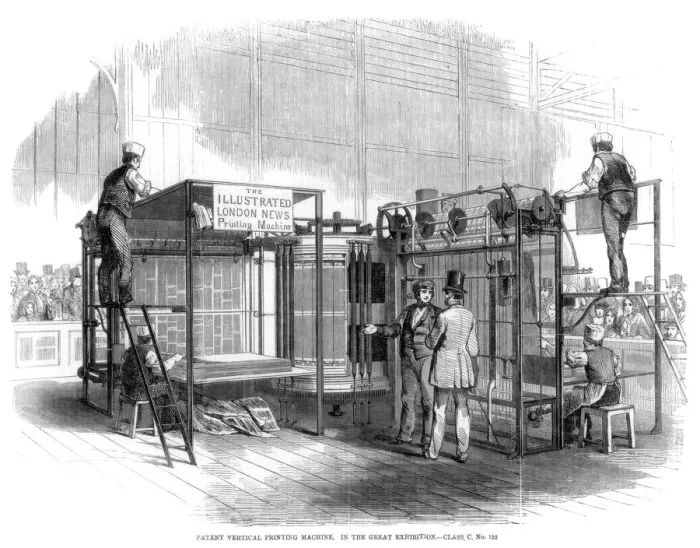 Framed Print : Patent Vertical Printing Machine Print Framed Print : Patent Vertical Printing Machine Print