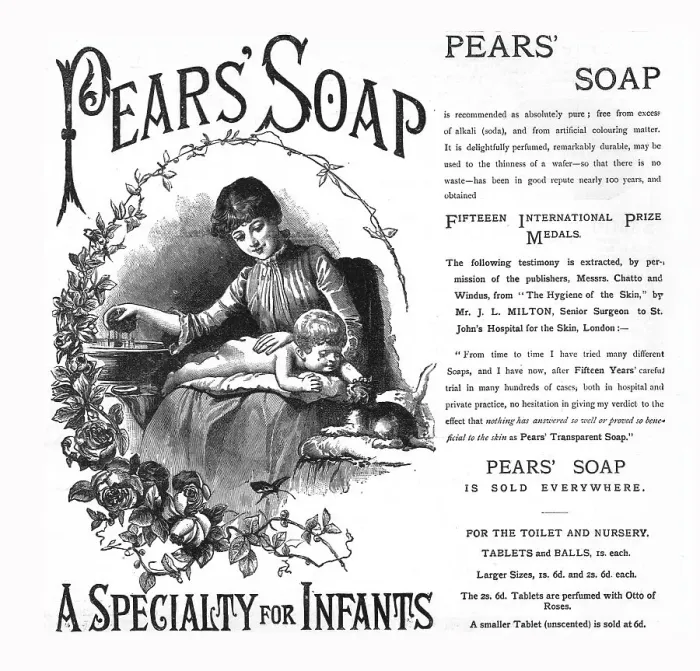 Framed Print : Print of Pears Soap Advertisement Framed Print : Print of Pears Soap Advertisement