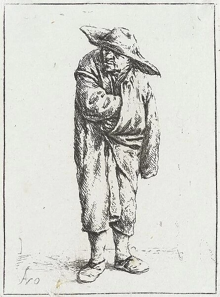 Peasant with His Hand in His Cloak, c1638. Creator: Adriaen van Ostade