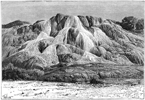 Petrified cascade of Hammam el Meskoutine, Algeria, c1890. Artist: Hildibrand
