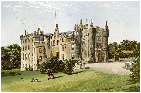 Picton Castle, Pembrokeshire, Wales, home of the Phillips family, c1880