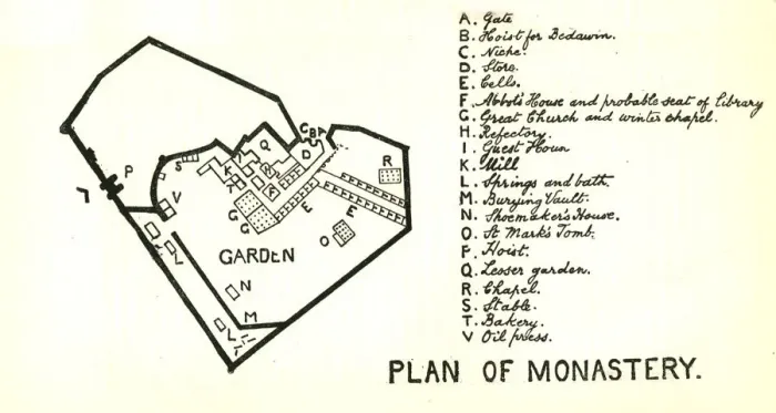 Framed Print : Plan of Monastery of St. Anthony Print, c1915 Framed Print : Plan of Monastery of St. Anthony Print, c1915