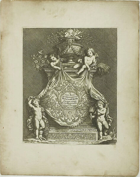 Plate One, from A New Book of Ornaments, 1704. Creator: Simon Gribelin