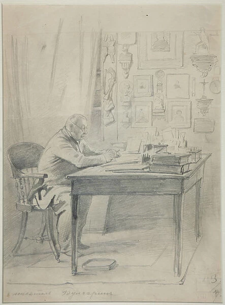 Portrait of the author Faddei Bulgarin (1789-1859), 1840s. Artist: Timm, Vasily (George Wilhelm) (1820-1895)