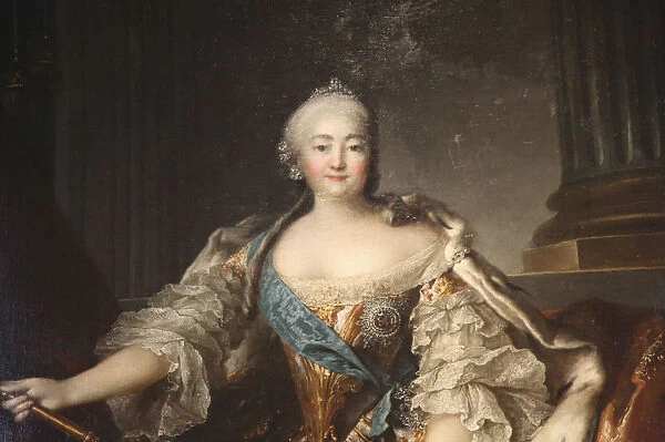 Portrait of the Empress Elizabeth Petrovna, 1758. Artist: Louis Tocque