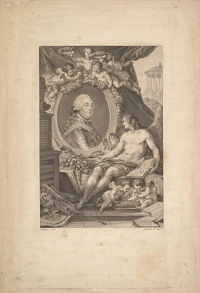 Portrait of Louis-Philippe, duc d Orleans, 1778. Creator: Augustin de Saint-Aubin