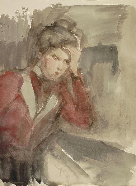 Portrait of an unknown young woman, c. 1890-c. 1920. Creator: Isaac Lazerus Israels