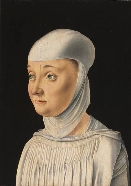 Portrait of a Woman, Possibly a Novice of San Secondo, c. 1490. Creator: Jacometto Veneziano