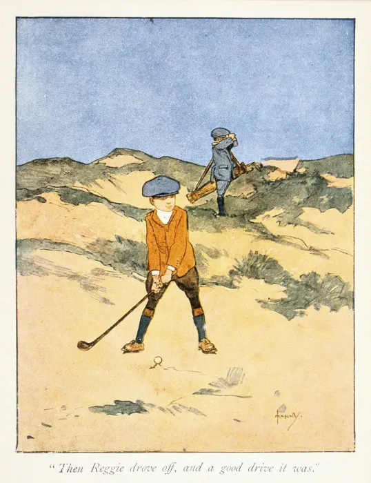 Framed Print : Golfing Scene Print, c1910 Framed Print : Golfing Scene Print, c1910