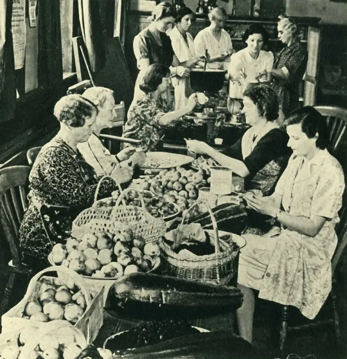 Framed Print : Print: Preparing Fruit for Jam-Making Framed Print : Print: Preparing Fruit for Jam-Making