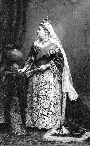 Queen Victoria in her state robes, 1887 (1900). Artist: Walery