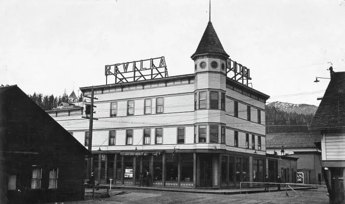 Framed Print : Revilla Hotel Print, c1900-1930 Framed Print : Revilla Hotel Print, c1900-1930