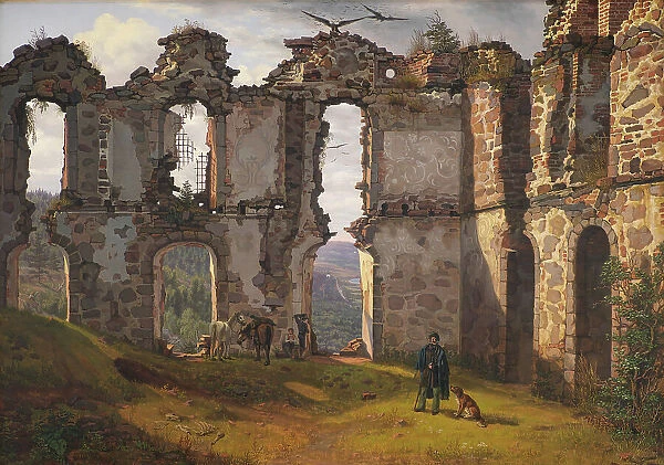 The Ruins of Brahehus near Jönköping, Sweden, 1832. Creator: Frederik Hansen Sodring