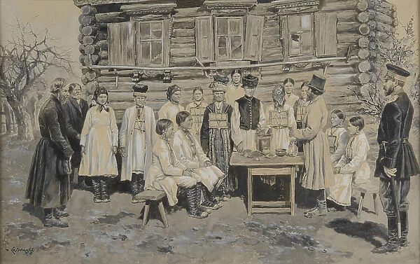 Russian Wedding, 19th century. Creator: Kaufmann, D. (active End of the 19th cen.)