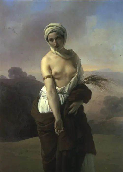 Framed Print : Print of Ruth in a 1853 engraving