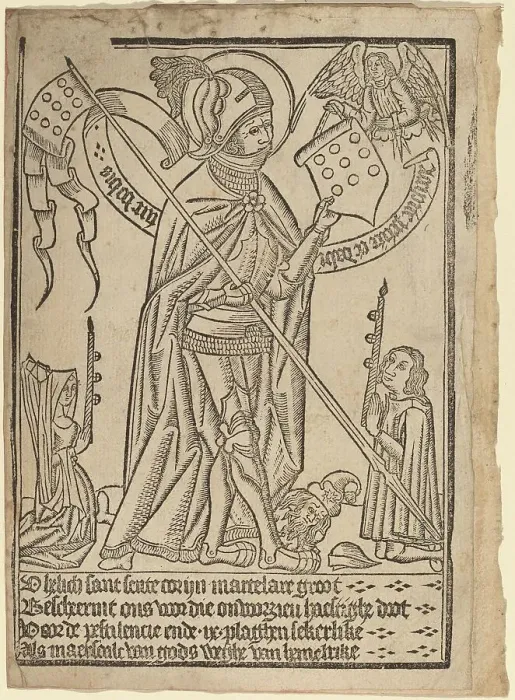 Framed Print : Saint George Print, c. 1490 Framed Print : Saint George Print, c. 1490