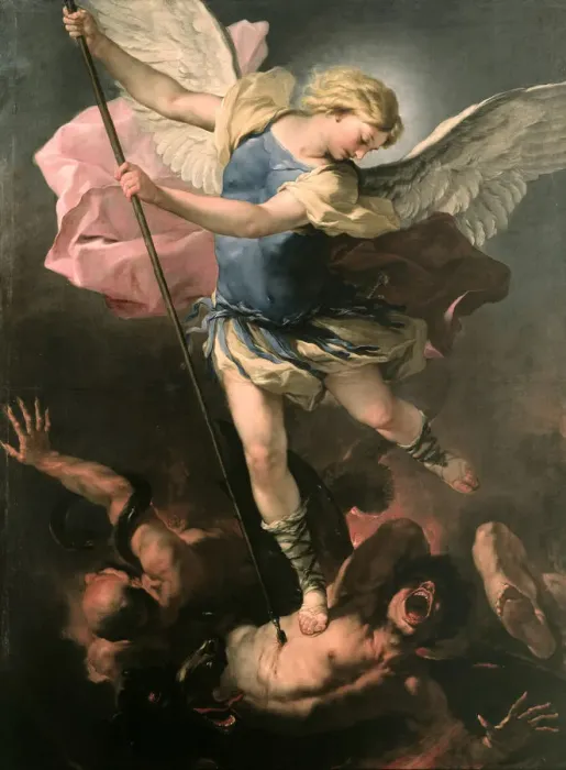 Framed Print : Print of Saint Michael the Archangel in a 17th-century depiction Framed Print : Print of Saint Michael the Archangel in a 17th-century depiction