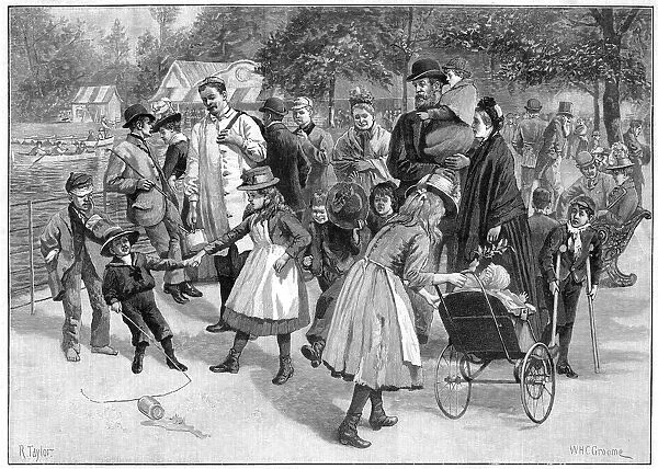 Saturday afternoon in Victoria Park, London, 1890. Artist: R Taylor