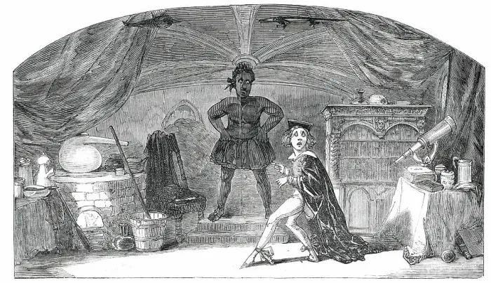 Framed Print : Scene from Frankenstein's Laboratory